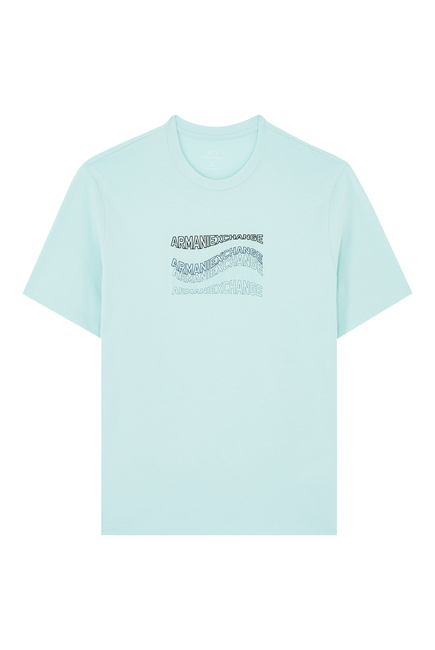 Wave Logo Cotton T-Shirt